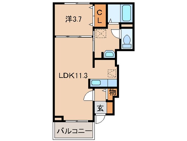 紀ノ川駅 徒歩21分 1階の物件間取画像